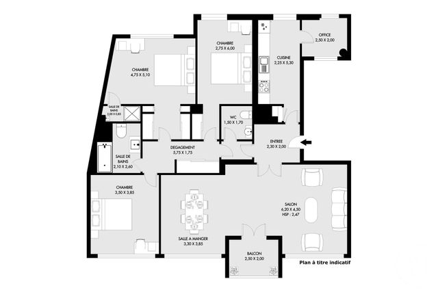 Afficher la photo en grand Appartement F5 à vendre - 5 pièces - 115.0 m2 - PARIS - 75020 - ILE-DE-FRANCE - Century 21 Saint-Fargeau