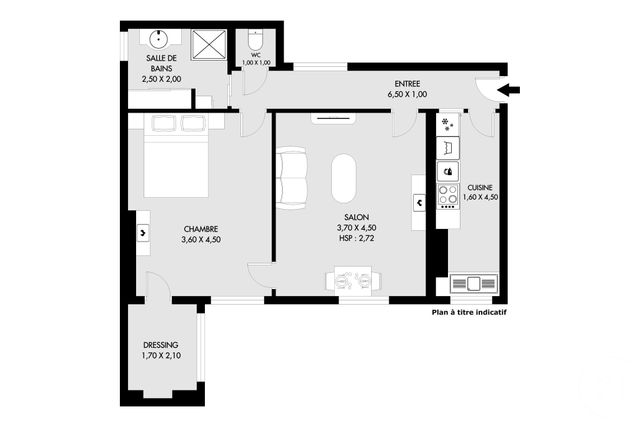 Appartement F2 à vendre - 3 pièces - 60.5 m2 - PARIS - 75020 - ILE-DE-FRANCE - Century 21 Saint-Fargeau