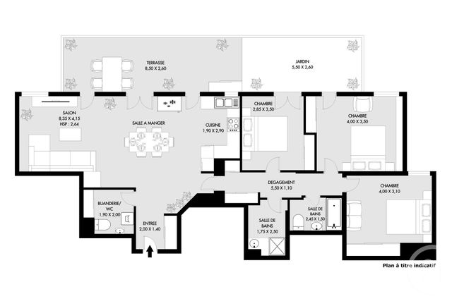 Appartement F4 à vendre - 4 pièces - 100.0 m2 - PARIS - 75020 - ILE-DE-FRANCE - Century 21 Saint-Fargeau