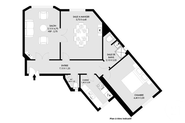 Appartement F3 à vendre - 3 pièces - 57.0 m2 - PARIS - 75020 - ILE-DE-FRANCE - Century 21 Saint-Fargeau