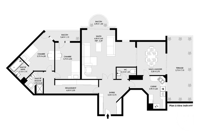 Appartement F4 à vendre - 4 pièces - 99.0 m2 - PARIS - 75019 - ILE-DE-FRANCE - Century 21 Saint-Fargeau