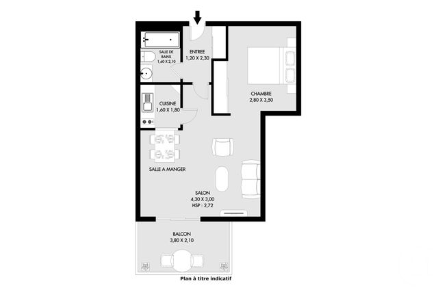 Appartement F2 à vendre - 2 pièces - 43.0 m2 - PARIS - 75020 - ILE-DE-FRANCE - Century 21 Saint-Fargeau