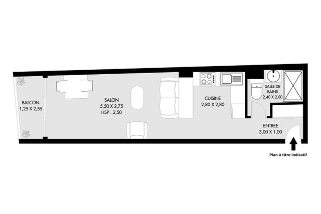 Appartement F1 à vendre - 1 pièce - 28.5 m2 - PARIS - 75020 - ILE-DE-FRANCE - Century 21 Saint-Fargeau