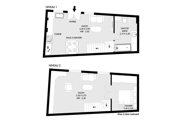 maison à vendre - 3 pièces - 56.09 m2 - PARIS - 75020 - ILE-DE-FRANCE - Century 21 Saint-Fargeau