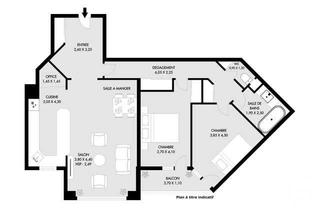 Appartement F3 à vendre - 3 pièces - 80.0 m2 - PARIS - 75019 - ILE-DE-FRANCE - Century 21 Saint-Fargeau